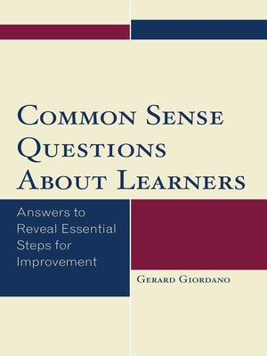 cover image of Common Sense Questions About Learners